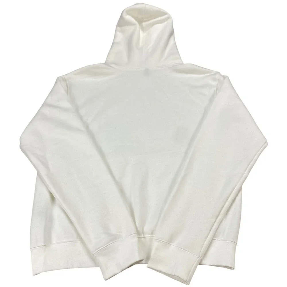 Adidas Mens‎ Essentials Fleece Logo Hoodie White Red Blue Pullover Medium